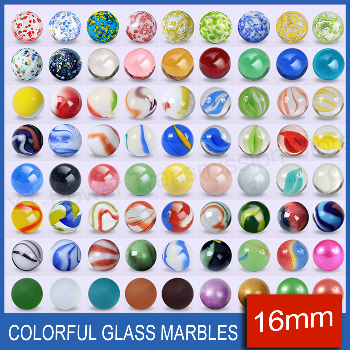 Aquarium Fish Games - 5-90PCS 16mm Colorful Glass Marbles Toy