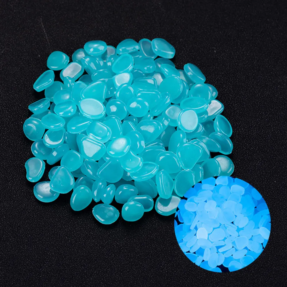 Aquarium Fish Breeding - 100Pcs Pebbles Glow In The Dark