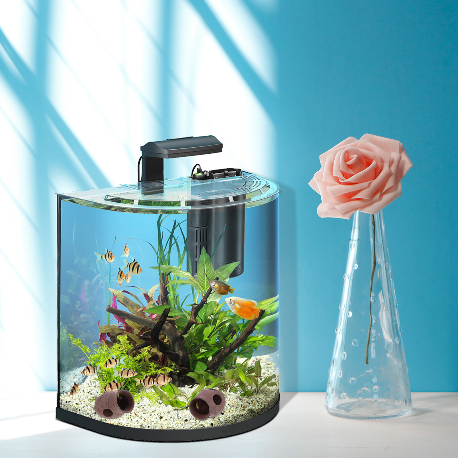 Aquarium Fish Unique - 3Pcs Fish Shelter Vase Shape Aquarium