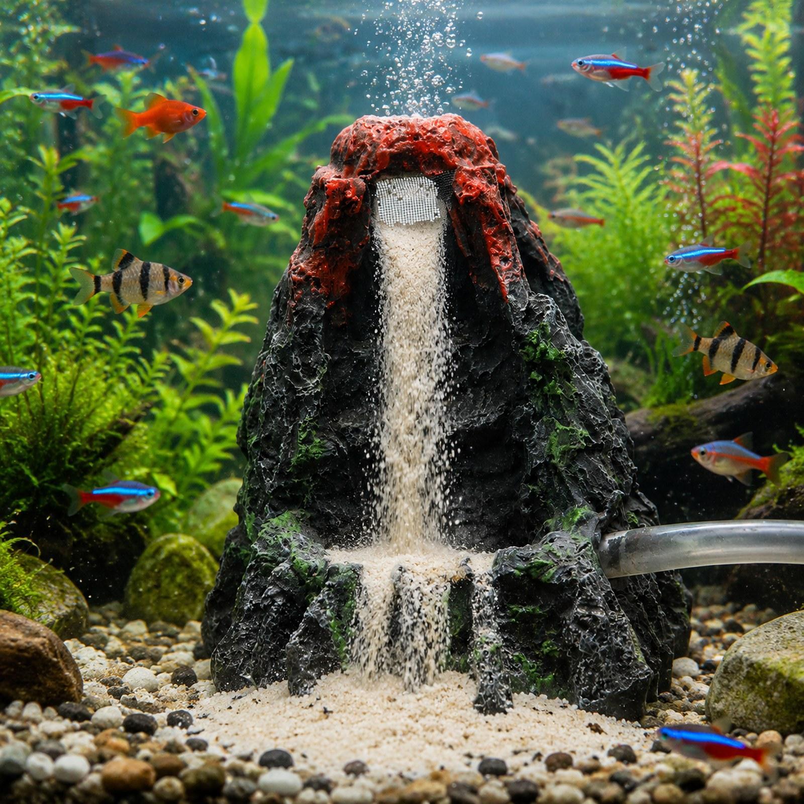 Aquarium Volcano Ornament Prop - Aquarium Fish Unique のレビューと価格