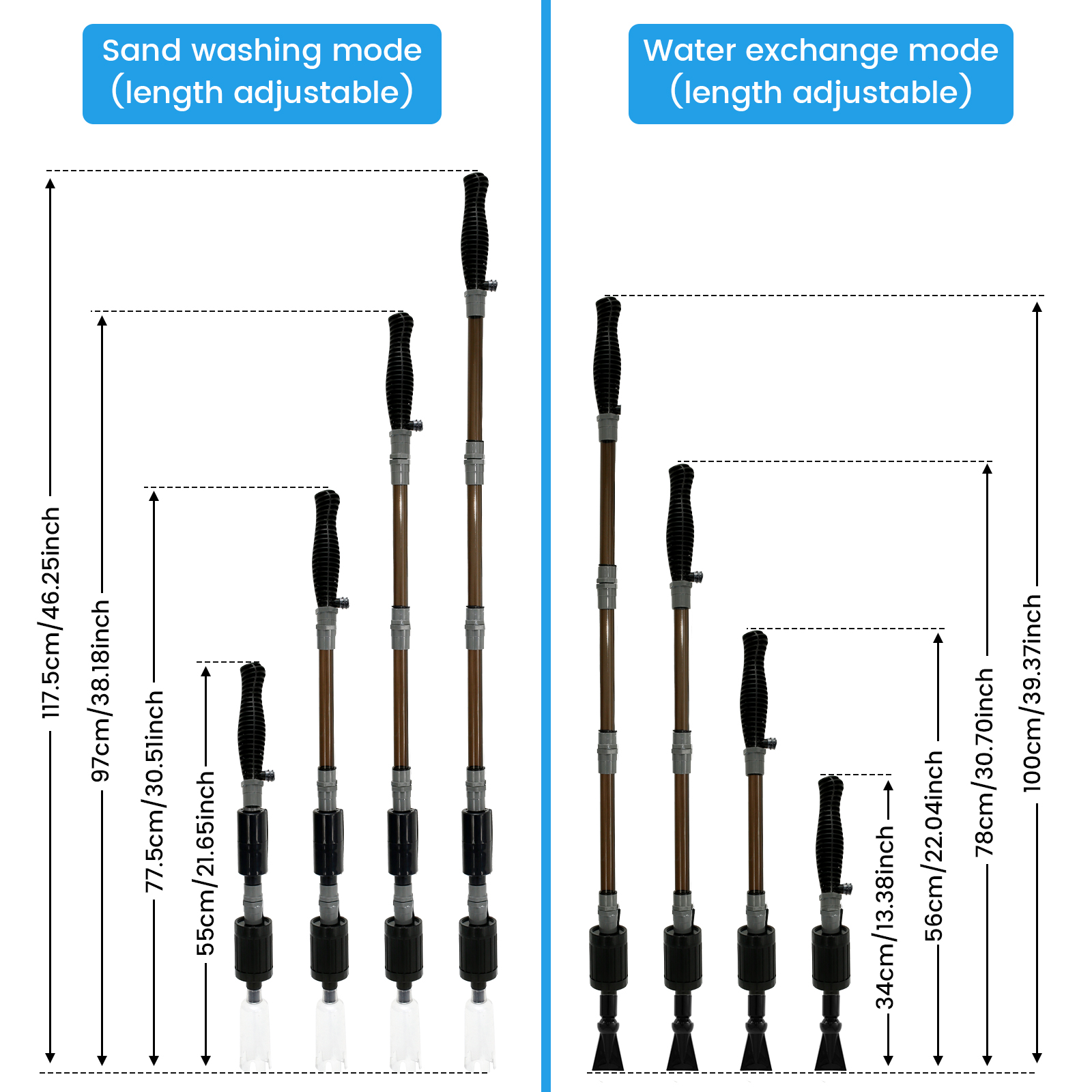 10W 6 In 1 USB Aquarium Water  - Gravel Vacuum Cleaner のレビューと価格