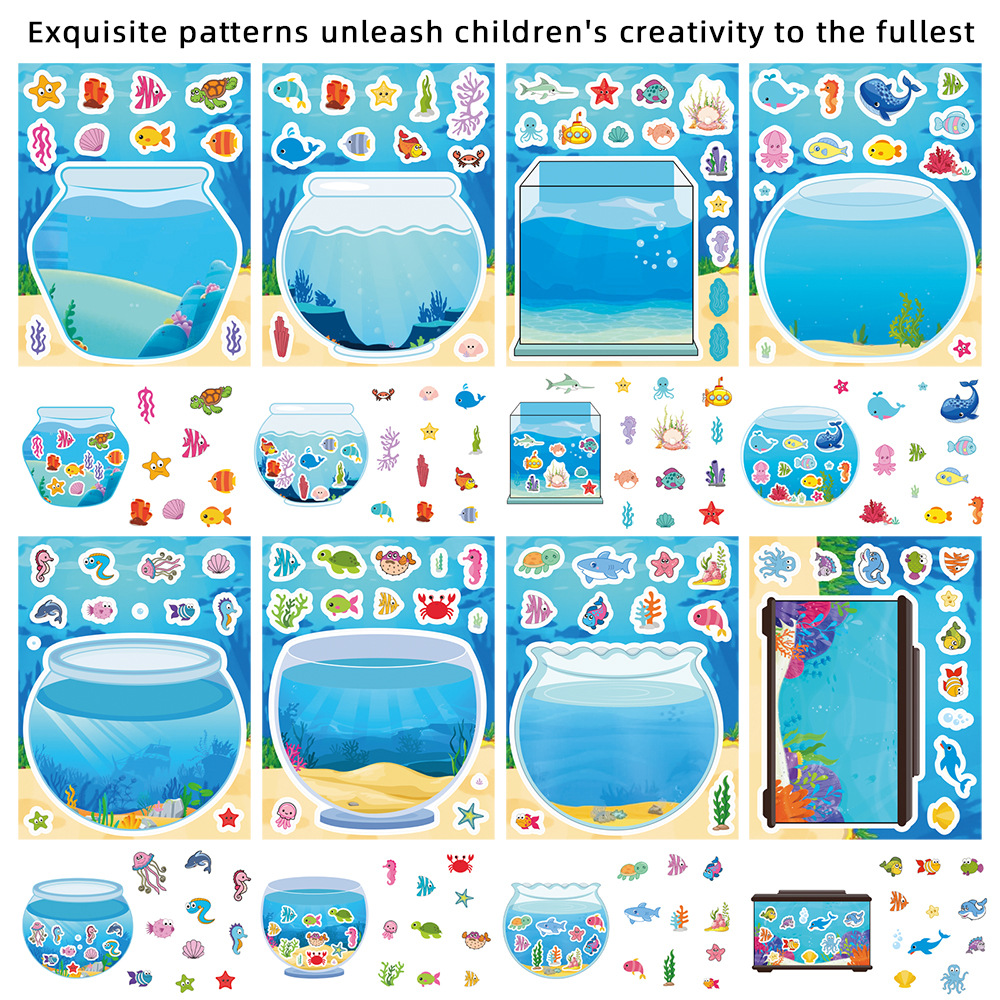 8/16Sheets Creative Fish Tank  - Aquarium Fish Games のレビューと価格