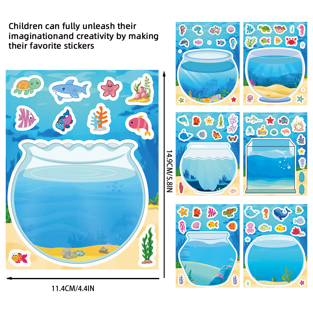 8/16Sheets Creative Fish Tank  - Aquarium Fish Games のレビューと価格