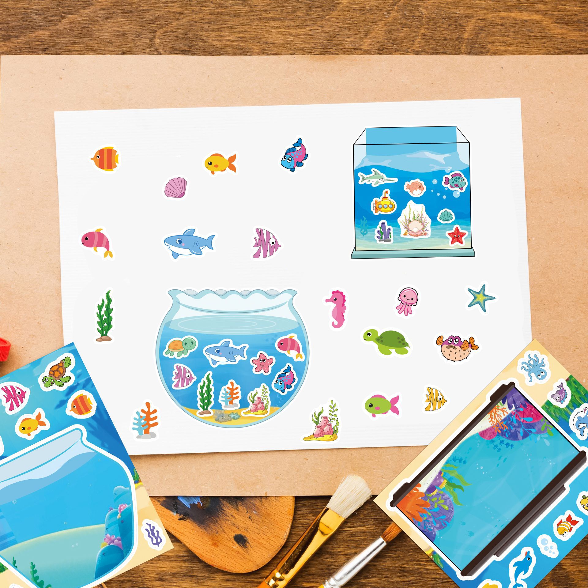 8/16Sheets Creative Fish Tank  - Aquarium Fish Games のレビューと価格