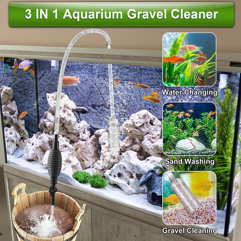 Fish Tank Water Changer Aquari - Gravel Vacuum Cleaner のレビューと価格