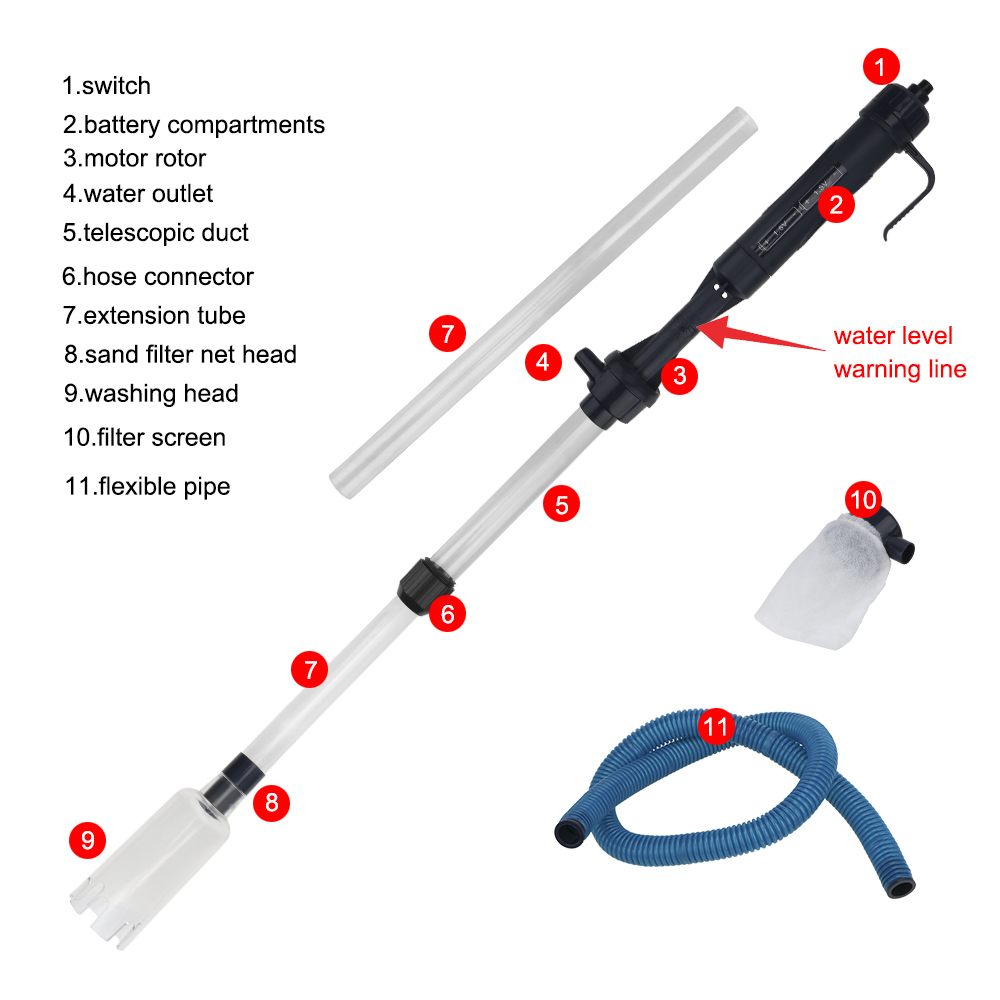 Electric Water Change Pump Gra - Gravel Vacuum Cleaner のレビューと価格