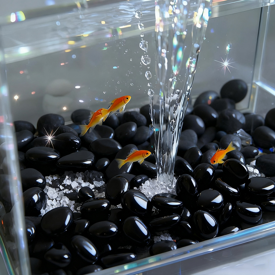 200g Black High Polished Natur - Aquarium Fish Breeding のレビューと価格