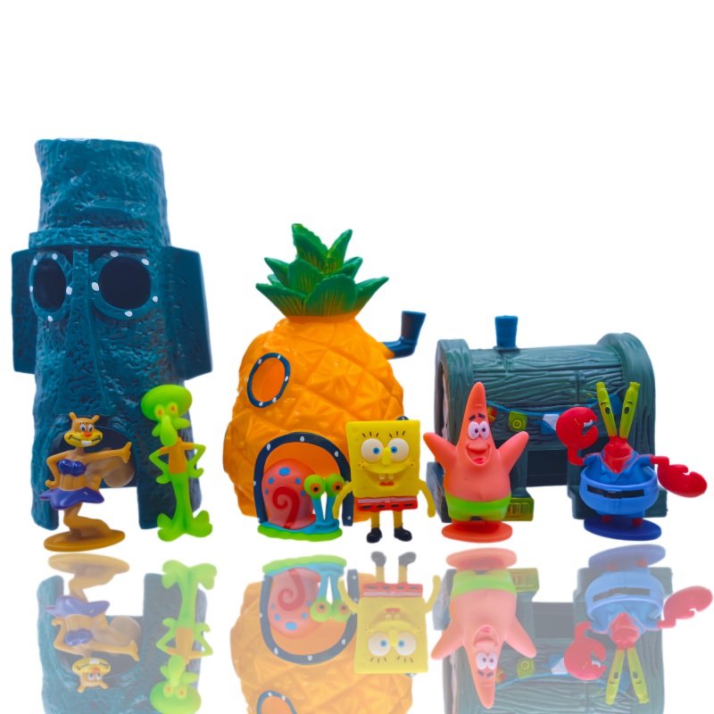 6pcs SpongeBob Fish Tank Decor - Aquarium Fish Breeding のレビューと価格