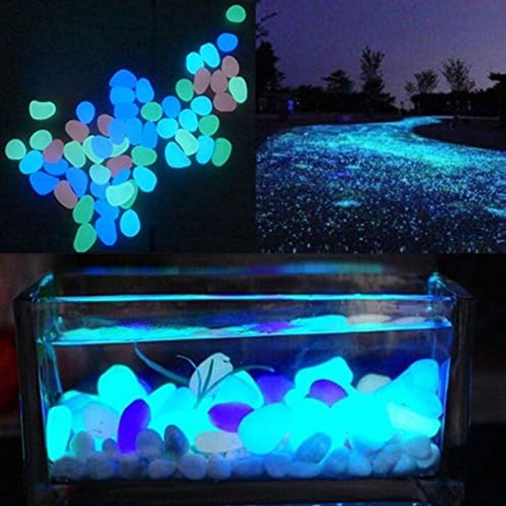 Fish Tank Rocks Glow Blue Pebb - Aquarium Fish Breeding のレビューと価格