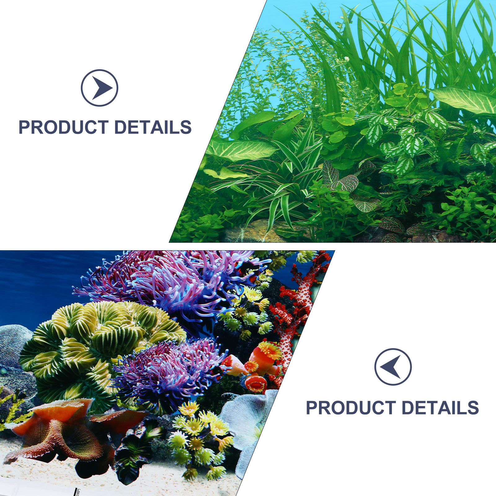 Fish Tank Stickers Coral Decor - Aquarium Fish Wallpaper のレビューと価格