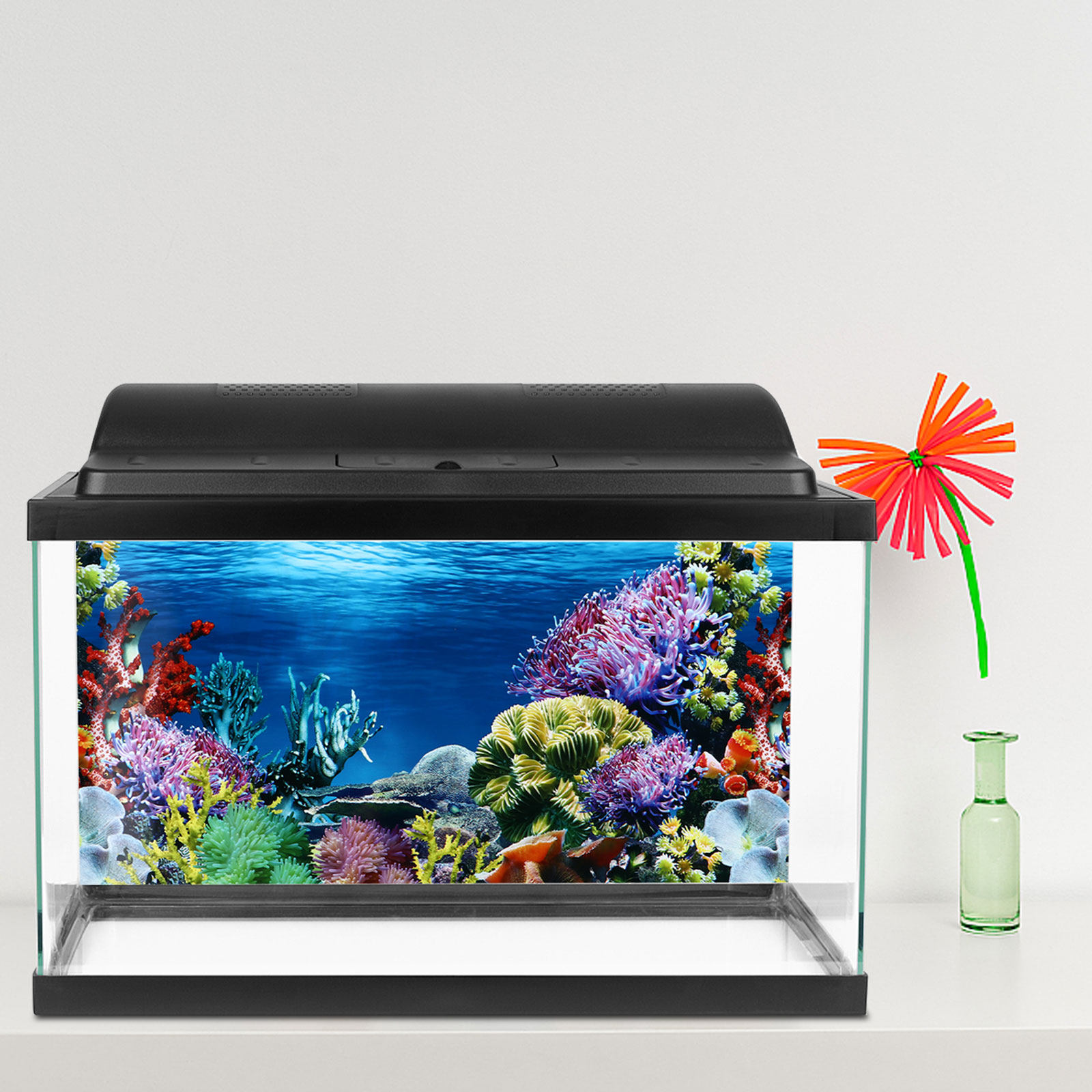 Fish Tank Stickers Coral Decor - Aquarium Fish Wallpaper のレビューと価格