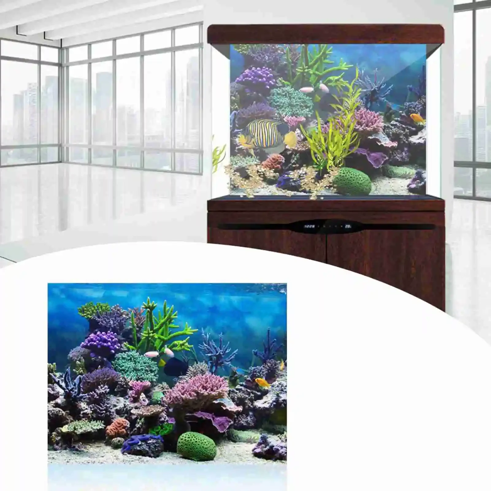 3D Aquarium Landscape Poster R - Aquarium Fish Wallpaper のレビューと価格
