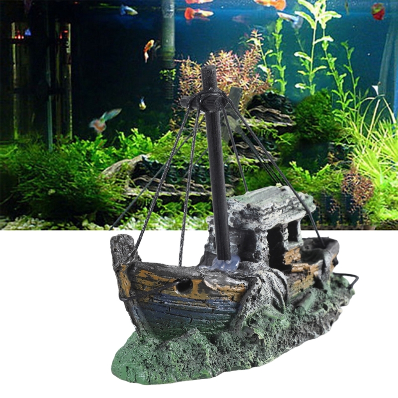 Aquarium Sunken Ship Decoratio - Aquarium Fish Games のレビューと価格
