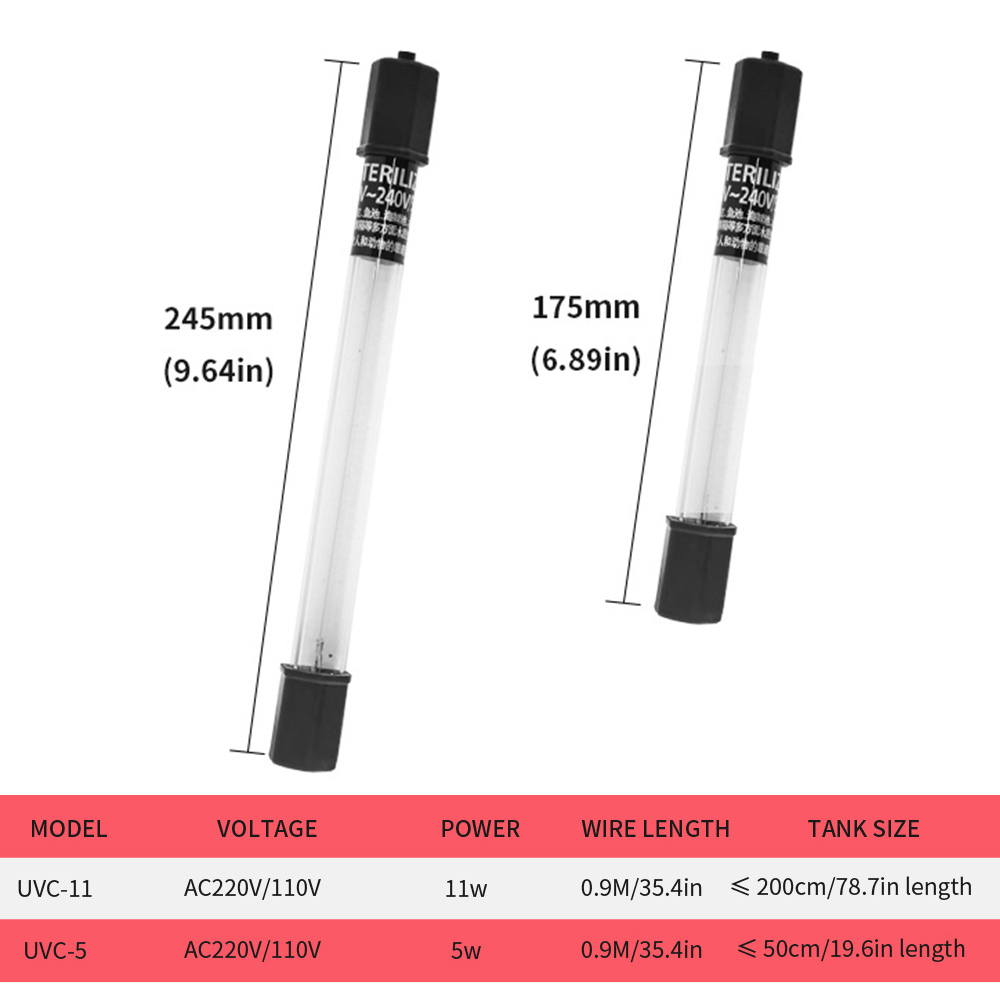5W/11W Aquarium Clean Light UV - Gravel Vacuum Cleaner のレビューと価格