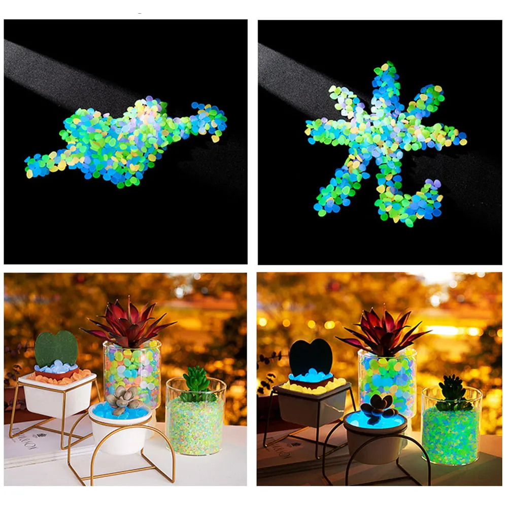 100Pcs Pebbles Glow In The Dar - Aquarium Fish Breeding のレビューと価格