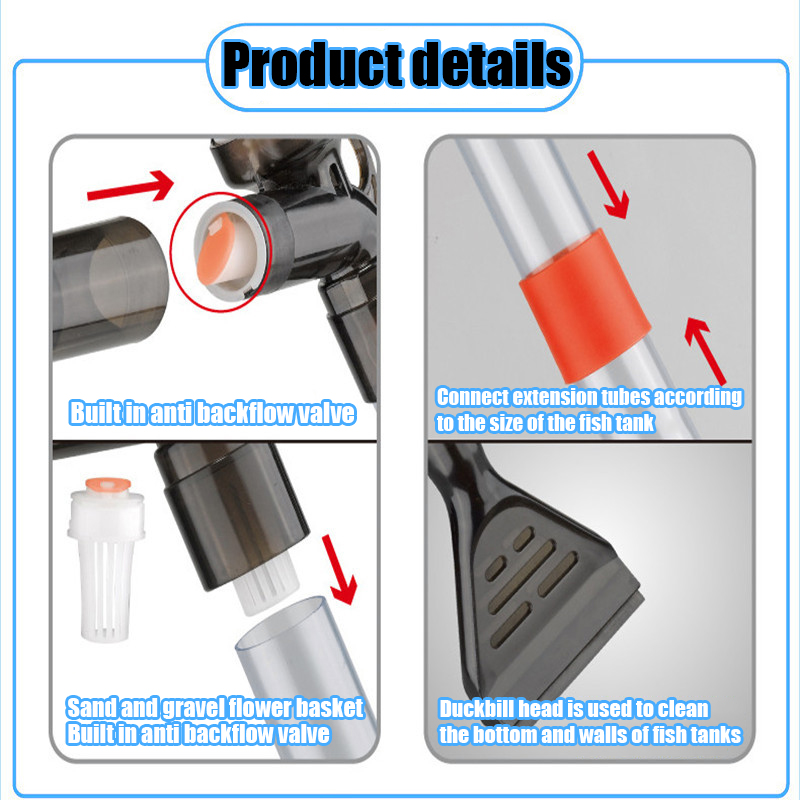 1PC Aquarium Water Change Pump - Gravel Vacuum Cleaner のレビューと価格